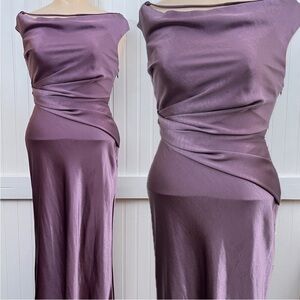 Off Shoulder Maxi Dress Plum Gown Formal Wedding Aus Size 6 - US XS